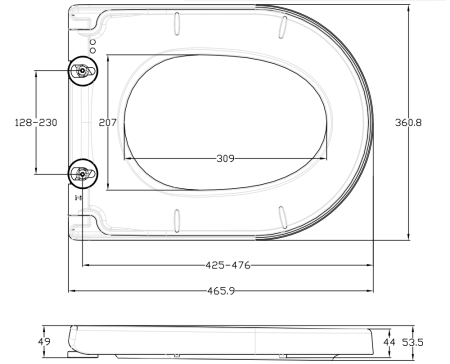 Крышка сиденье Arrow AB1118-A